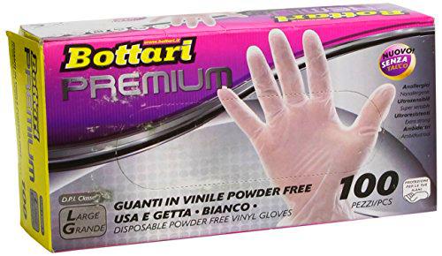 Bottari 98126 Guantes de látex Desechables, Talla L