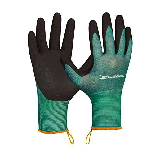 Gebol Salvia | 1 par | Talla L (Gr 9) | Guante de jardín de material reciclado | buena seguridad de agarre | tejido de punto cómodo | para hombre | verde