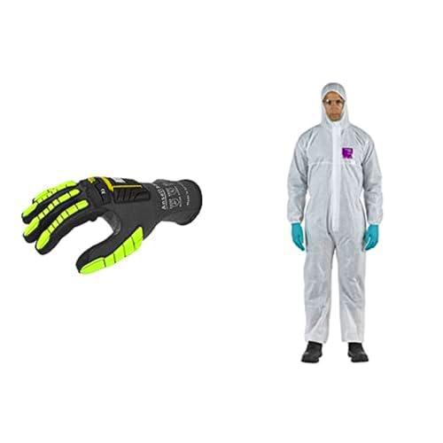 Ringers R840 Guantes de Trabajo, Revestimiento de Nitrilo Antideslizante y Transpirable