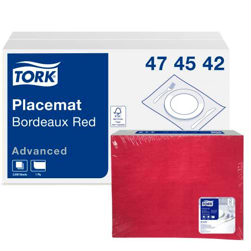 Tork 474542 Salvamanteles desechables de color burdeos