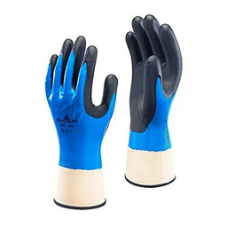 SHOWA Best 377-07 377 - Guantes de espuma de nitrilo totalmente recubiertos