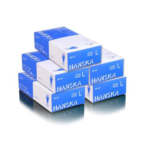 HANSKA Paquete de 500 guantes desechables de nitrilo Azul