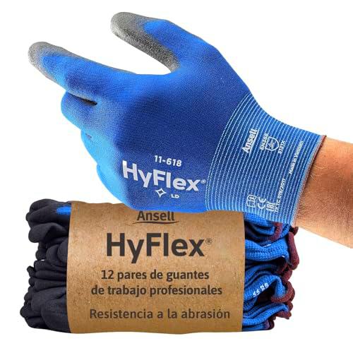 Ansell HyFlex 11-618 Guantes de Trabajo Extra Finos