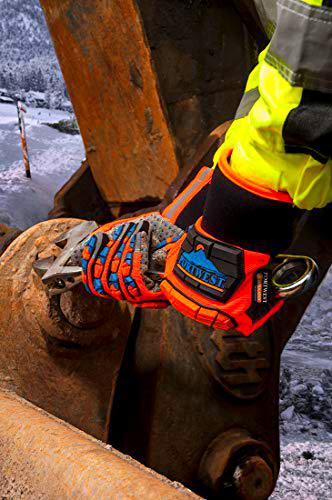 Portwest Guante Aqua-Seal Pro, Tamaño: XL, Color: Naranja/Azul, A726O4RXL