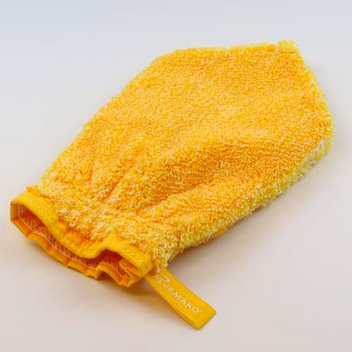 Jemako - Guante de limpieza de pelo largo (guante amarillo)