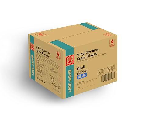 Intco Basic Medical Synmax BMPF-3001 - Guantes de vinilo para examen sin látex y sin polvo