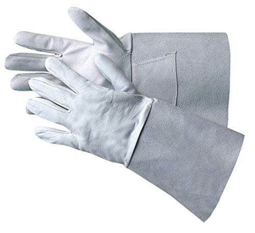 Jah 1102-WT - Guantes de piel (10 pares, talla 9), color natural