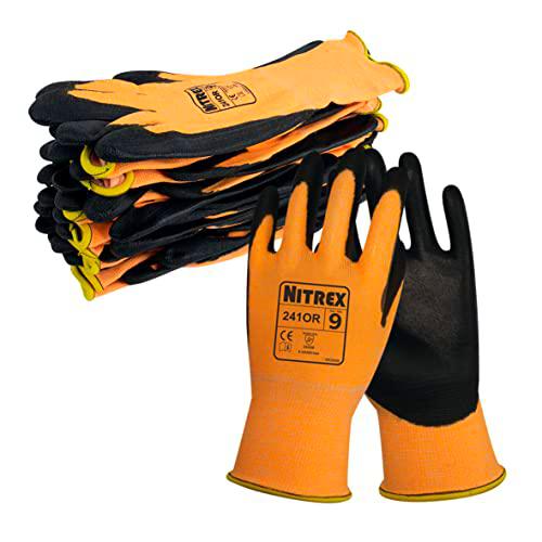 NITREX 241OR - Guantes reutilizables (10 pares, resistentes a los cortes