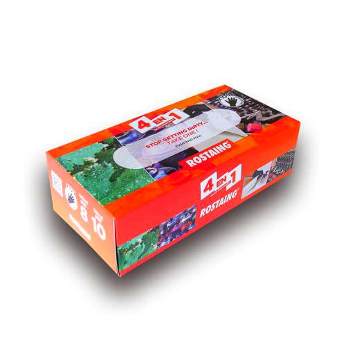 Rostaing Mecano B-IT08 100 Guantes Ambidextros Nitrilo Negro Semidesechables Mecánicos Tinte Cuidado Talla 08, 8