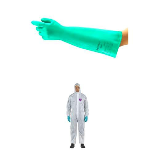 AlphaTec 37-185 Guantes Nitrilo Resistentes Productos Químicos