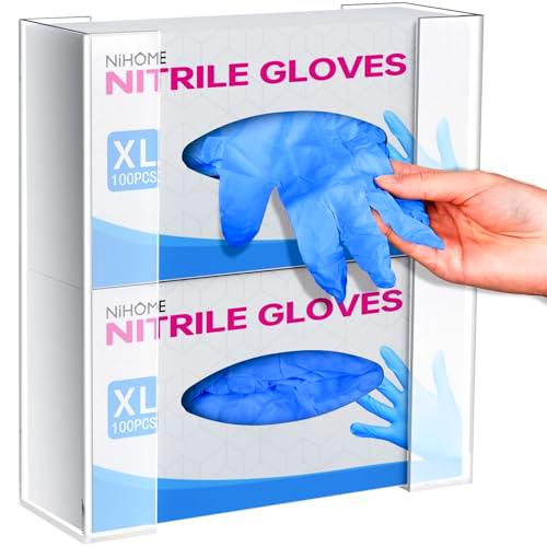 NiHome Soporte de Pared para Guantes, Soporte para Guantes (para 2 Cajas)
