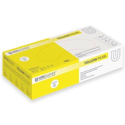 UNIGLOVES Yellow Pearl 4502 - Guantes desechables de nitrilo (100 unidades)