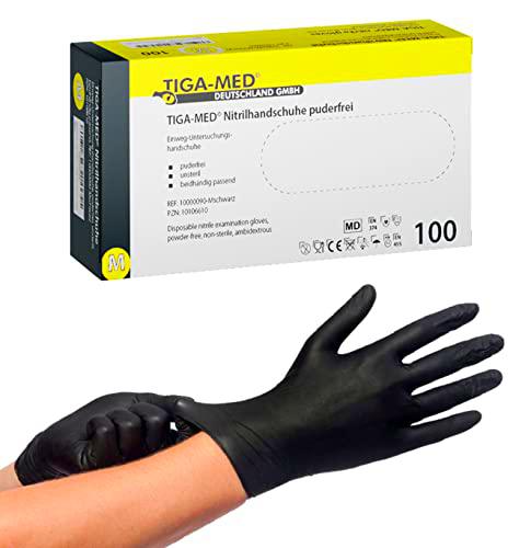 Tiga-Med - Guantes desechables de nitrilo (tamaño mediano