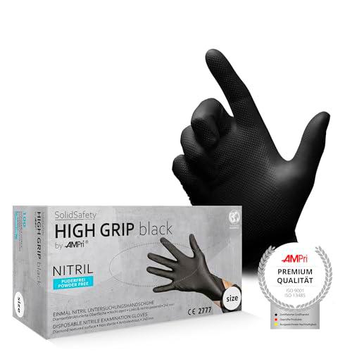 AMPri Guantes desechables de nitrilo de alto agarre