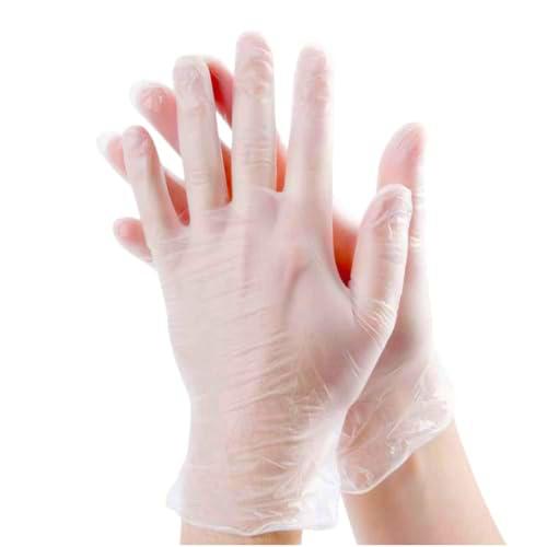 D-Work - Guantes de vinilo para micropolvo (8/9) resistentes