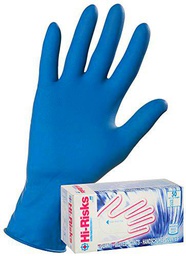Linea Premium EHRP/L Guante de látex, azul Hi Risks