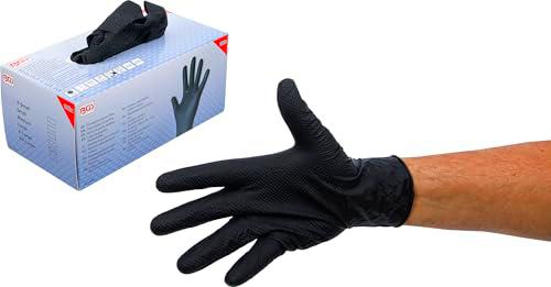 BGS 74671 | Caja de guantes desechables | nitrilo | con extra agarre | talla XL | 100 piezas