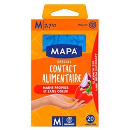 Spontex Food Contact 20 guantes desechables de nitrilo