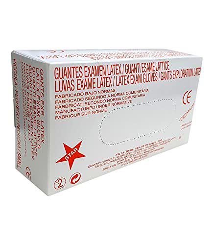 Grupo K-2 Guantes De Látex Sin Polvo Alba Caja De 100 Unidades Talla S