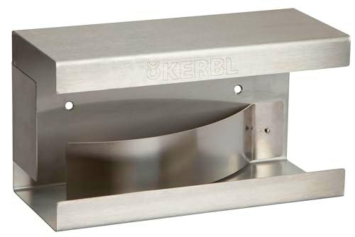Kerbl 15339 - Soporte de pared para guantes desechables (acero inoxidable)