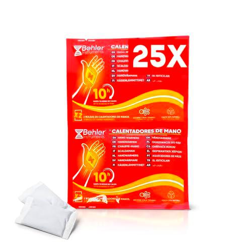 Behler - Pack de 25 Pares de Calentadores de Mano - Activados por Aire