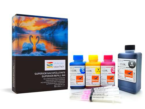 BLUE SWAN Kit de Recarga de Tinta 550 ml Compatible con Cartuchos Canon PG-540