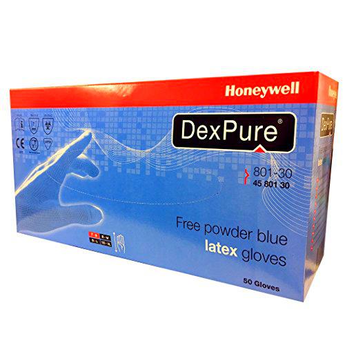 Honeywell DEXPure 801-30 Guantes desechables de látex protectores químicos sin polvo