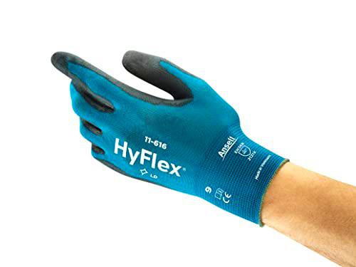 Ansell HyFlex 11-616 Guantes de Trabajo de Nylon Extra-Finos