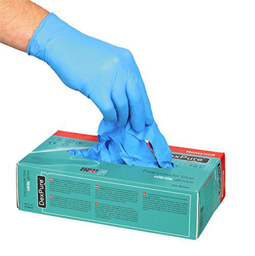 Honeywell DexPure 800-91 Guantes Desechables de Nitrilo con Polvo