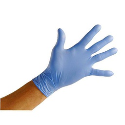 Caja de 100 guantes de nitrilo sin polvo, talla M
