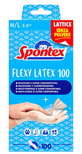 Spontex Guantes de látex Flexy Latex x 100 Mapa Spontex