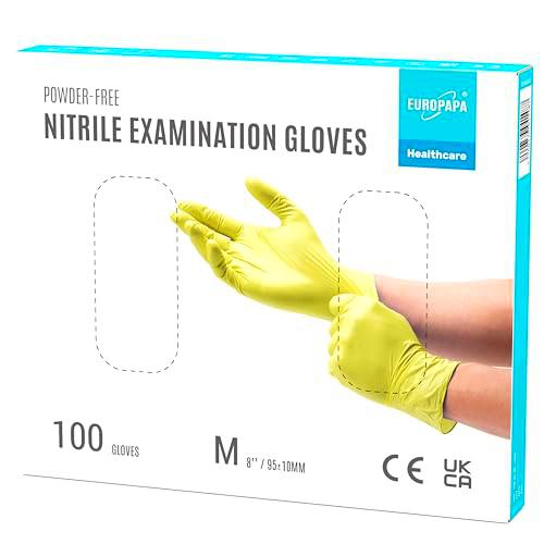 EUROPAPA® 100 guantes de nitrilo desechables, guantes desechables de nitrilo