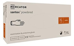 MERCATOR MEDICAL 21854 Guantes de látex Santex, prepolvados