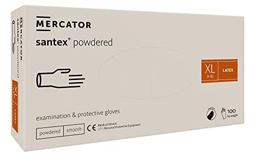 MERCATOR MEDICAL 21854 Guantes de látex Santex, prepolvados