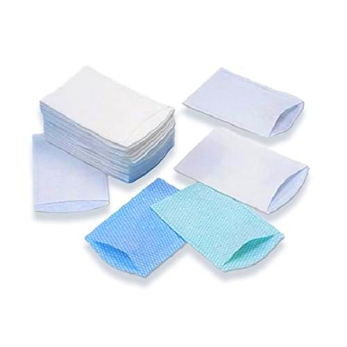 Euromedis 50 x 23 x 15 cm - 80 g/m² - Manopla desechable de tela no tejida moldeada gruesa blanca