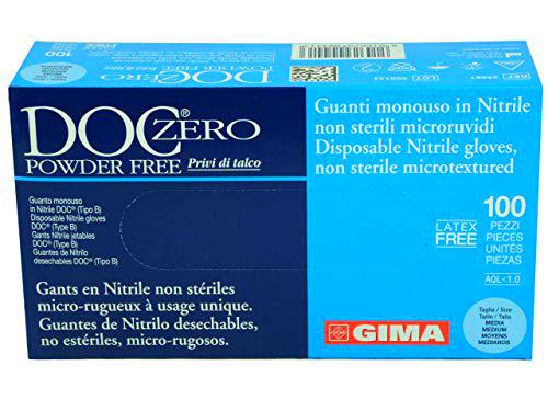 COD GIMA DOT DO CERO NITRILE POLVO Guante libre con caja dispensadora