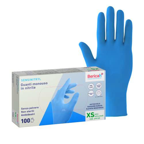 Bericah, Sensinitryl - Guantes de nitrilo sin polvo