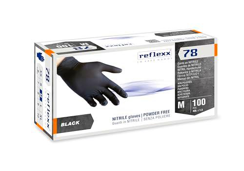 Reflexx R78 / M Guantes de nitrilo sin polvo, medio