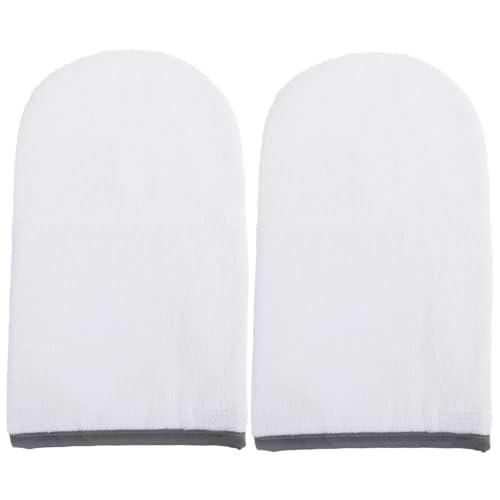 Beaupretty 1 par de guantes de cera guantes de spa guantes de manicura de parafina guantes de rizo guantes de baño de cera máquina de cera de parafina para la mano toalla espesa rizo francés