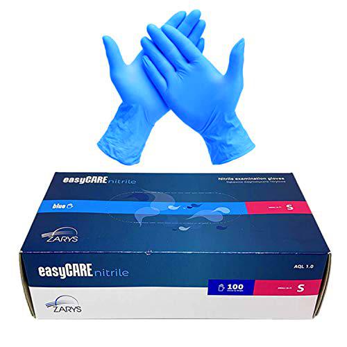 EasyCare - Guantes De Nitrilo Desechables, Color Azul