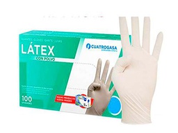 CUATROGASA GUANTES LATEX TALLA XS CON POLVO 100 UNIDADES