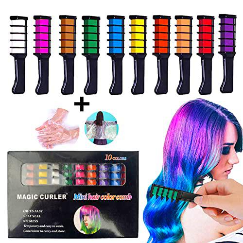 Joyeee - Juego de 10 colores de tiza para el cabello