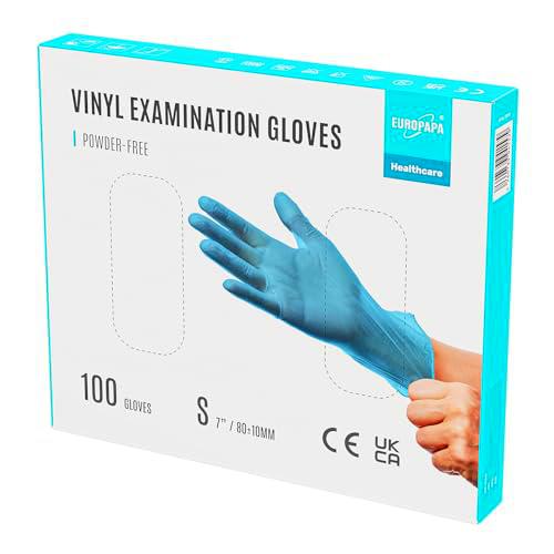 EUROPAPA® 100 Guantes De Vinilo Desechables, Sin LÁTex