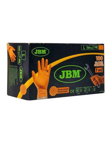 GUANTES NEGROS DESECHABLES DE NITRILO T:L 7,0MIL (100 UDS.) TEXTURA DIAMANTE