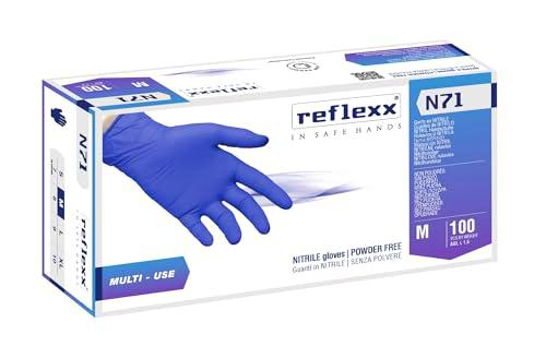 Reflexx N71/M Guantes de nitrilo hipoalergénicos sin polvo