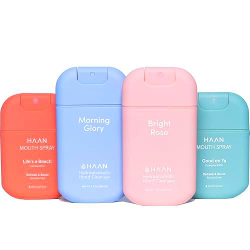 HAAN Spray hidratante para manos con aloe vera y Spray bucal (pack de 4)