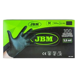 GUANTES NEGROS DESECHABLES DE NITRILO T:M 3.5MIL