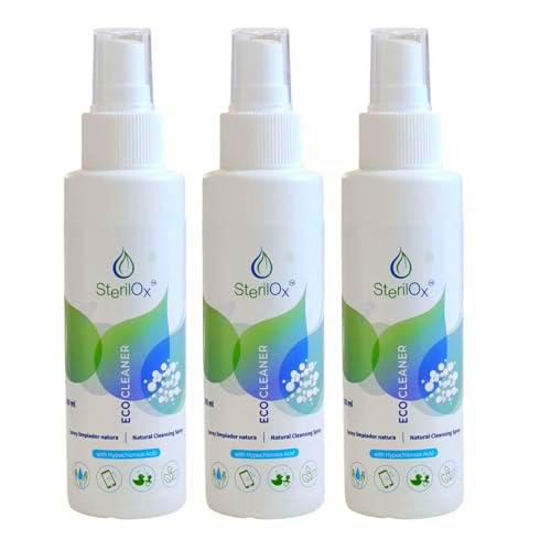 SterilOx Spray 3 x 100 ml - Pack Cosmético con Ácido Hipocloroso | Para Manos