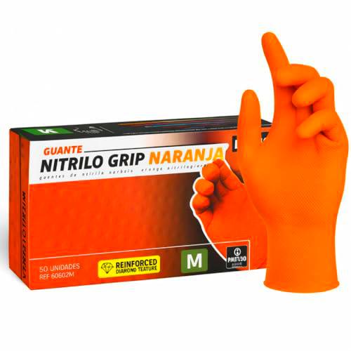 Guantes Desechables de Nitrilo Diamantados (Sin Latex y de Doble Grosor)