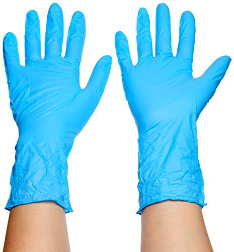 Meditrade 1282M Nitrile - Guantes desechables (100 unidades), color azul